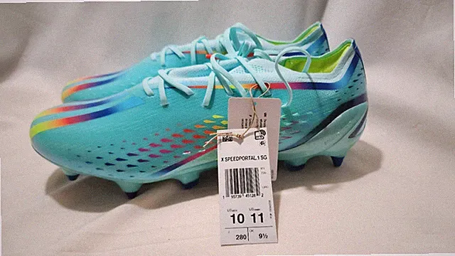 Adidas X Speedportal.1 Soft Ground Aqua Blue Soccer Cleats GW8442 Men's Sz 10