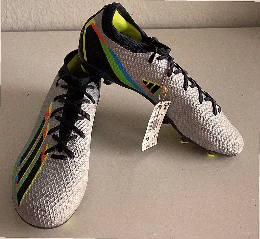 ADIDAS X SPEEDPORTAL.3 FG SOCCER CLEATS SHOES SILVER GW8454 Men’s Sz 13