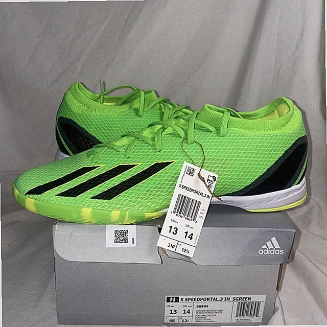 Adidas X Speedportal.3 GW8464 Indoor Soccer Shoes Solar Green New Men 13 Women14
