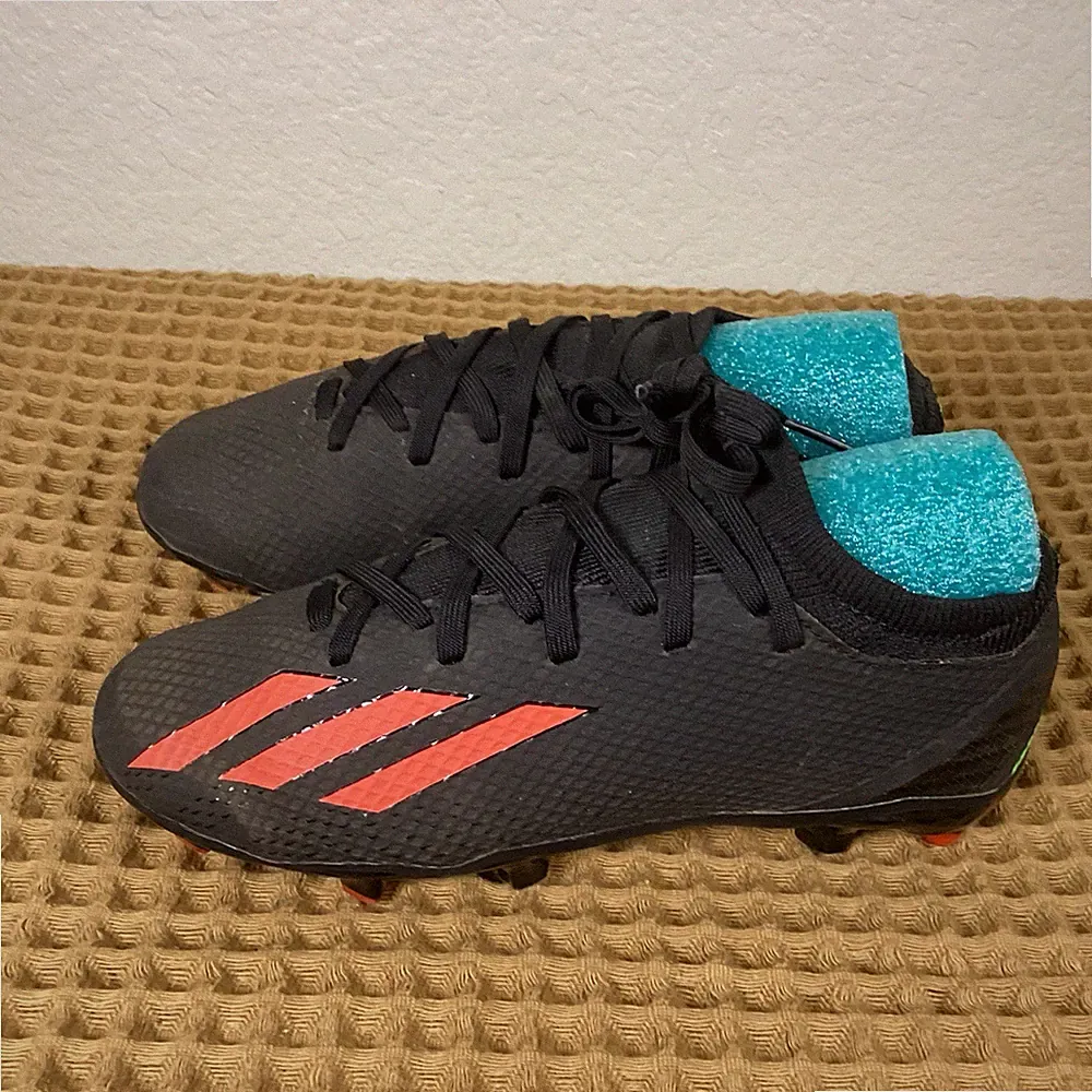 ADIDAS X Speedportal.3 Kids Sz 3.5 Black Solar Red FG Soccer Cleats Youth Boys