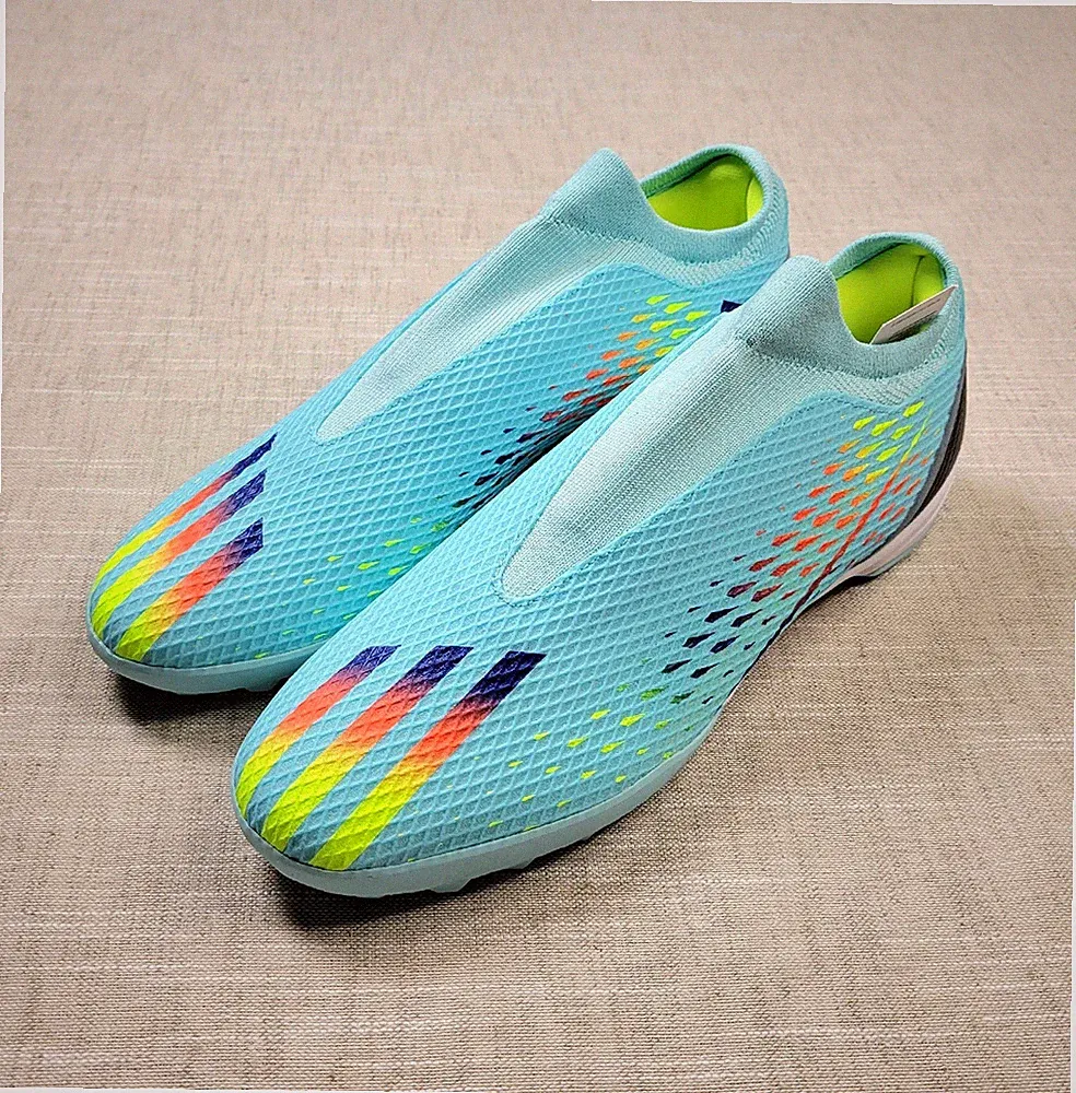 Adidas X Speedportal.3 Turf Soccer Cleats Shoes Mens 13 Aqua Blue Multi Laceless