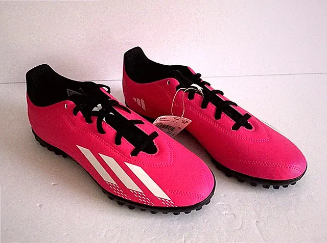 Adidas X Speedportal.4 TF Youth NEW GZ2446 Pink White Soccer Turf Shoes Size 4.5