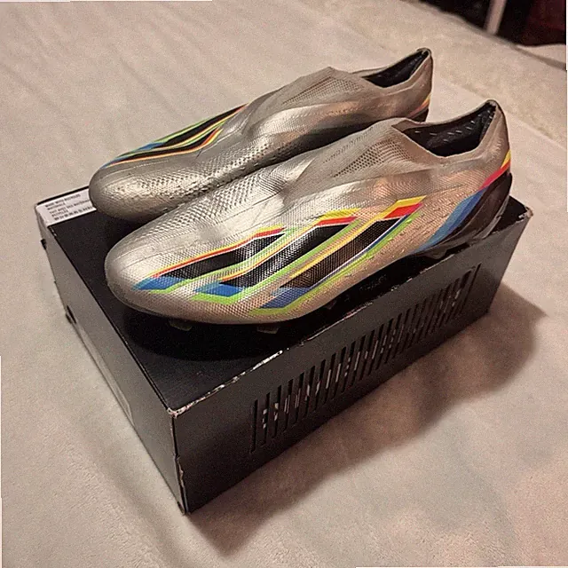 adidas X Speedportal+ FG Beyond Fast Silver Soccer Cleats Lightweight