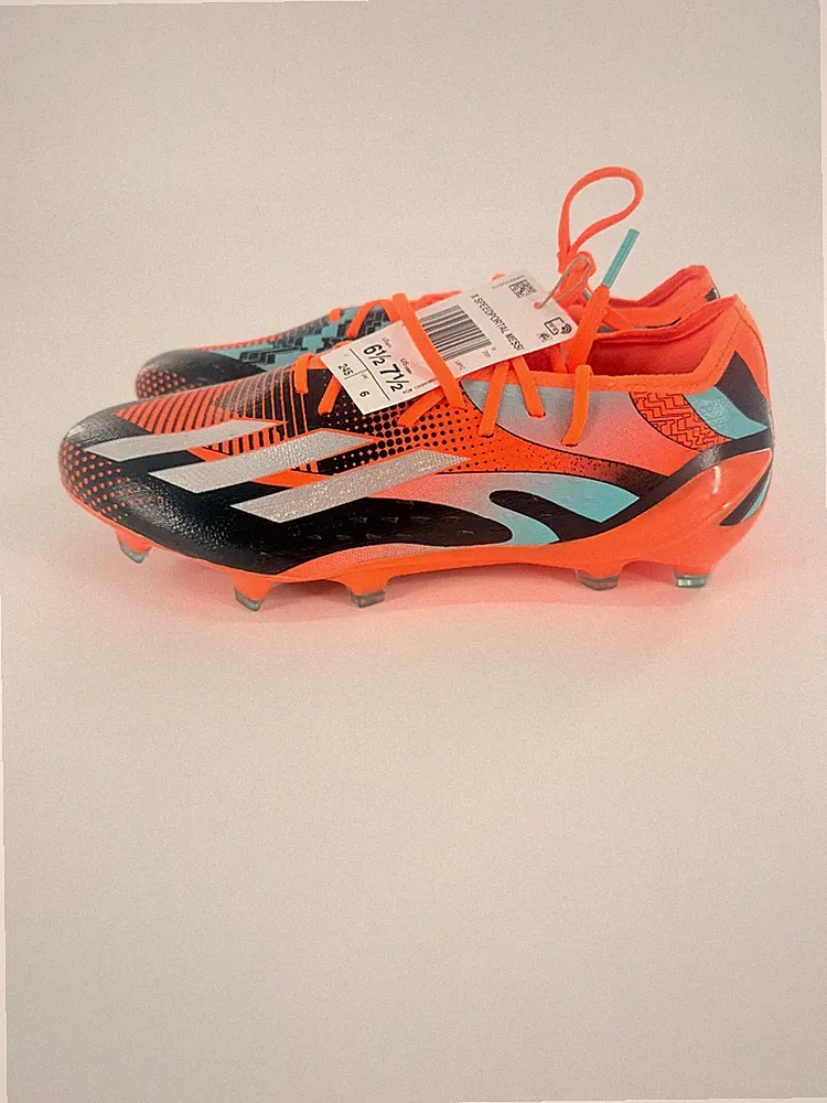 Adidas X SpeedPortal Messi .1 FG Soccer Cleats Men’s 6.5 Orange/Silver Metallic