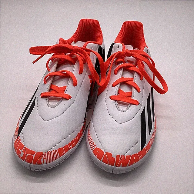 Adidas X Speedportal Messi .4 Indoor Soccer Shoes White Orange GW8400 Youth SZ 6