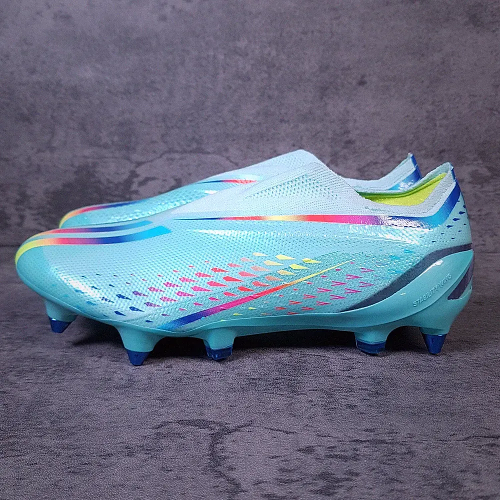 ADIDAS X Speedportal+ SG Elite Soccer Cleats Men 6 Womens 7 Aqua Blue Yellow Nby