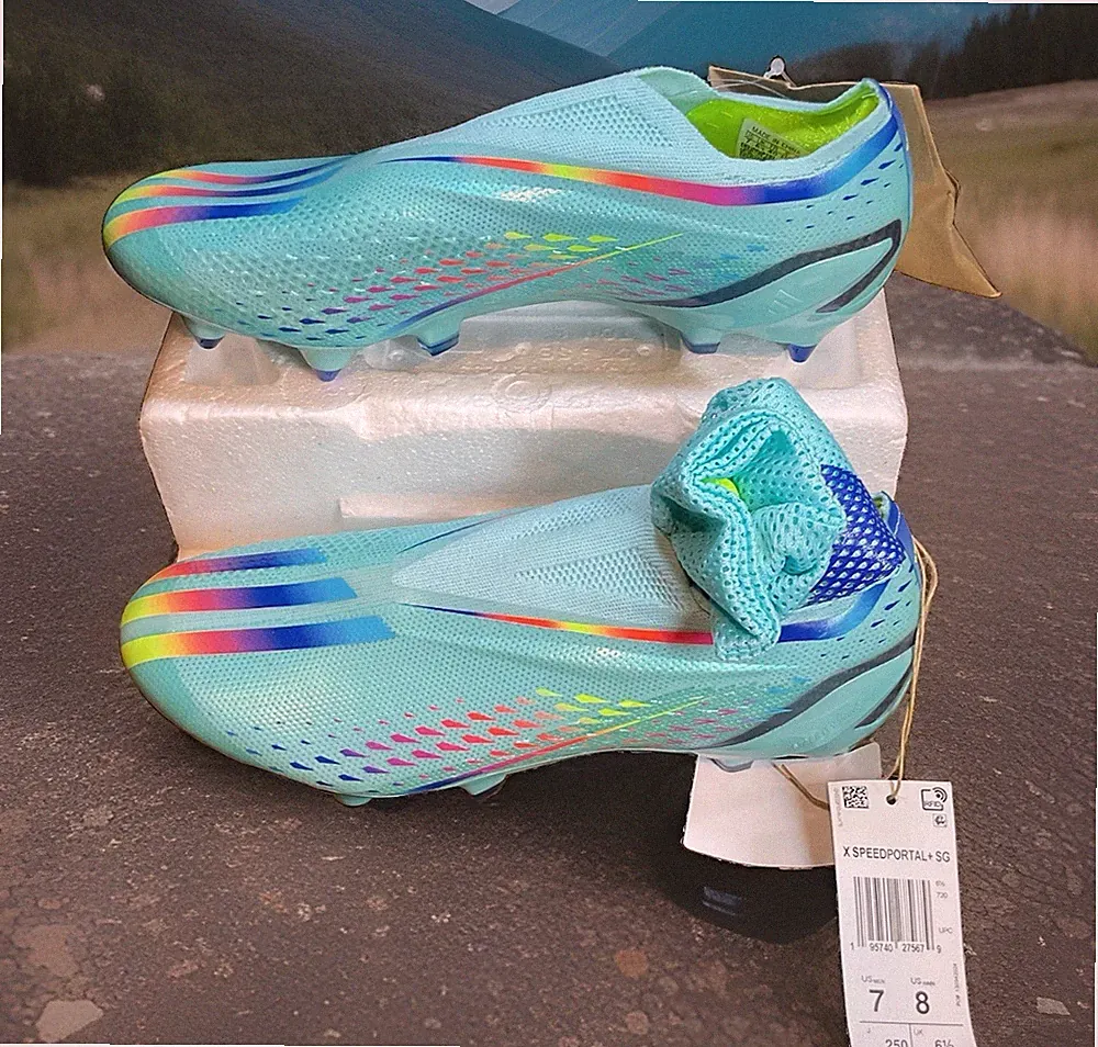 Adidas X Speedportal+ SG Soccer Cleats Clear Aqua Blue Men 7 | Wmn 8 GW8420