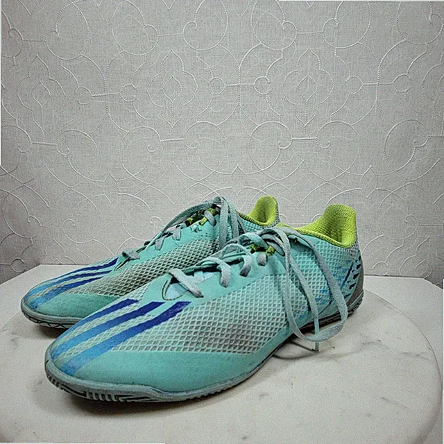 Adidas X Speedportal4 FxG Womens Indoor Soccer Football Cleats 8 Aqua Blue Laces