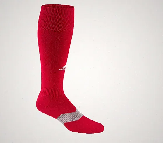 Adidas XS Metro V Soccer Knee High Socks Arch Ankle Compression Youth Red
