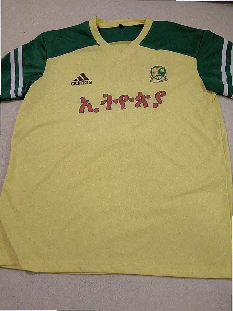 Adidas Yellow and Green Soccer Jersey