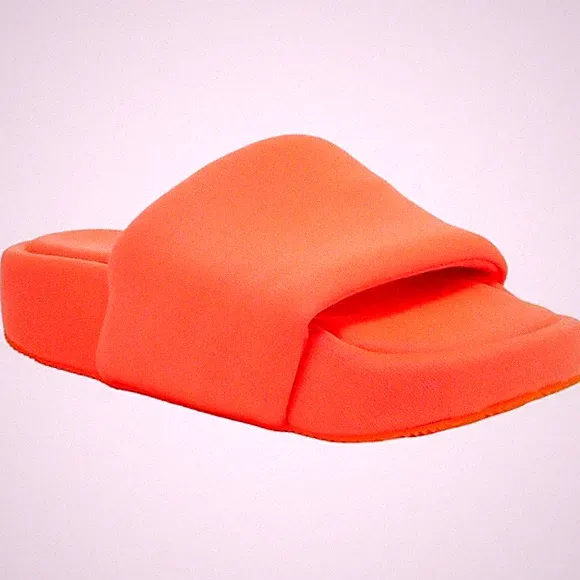 ADIDAS YOHJI YAMAMOTO PUFF ORANGE SLIDES, STYLE#-EH1717 WOMEN'S 7.5/MEN’S 5.5
