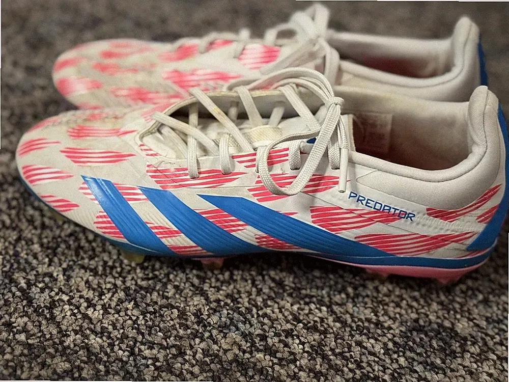 Adidas Youth 2 Predator Elite Firm Ground Soccer Cleats Blue/Pink Sz 3.5 IH0420