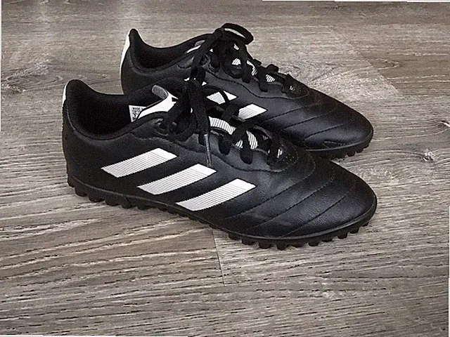 Adidas Youth Boys 3 Goletto VIII GY5781 Black Soccer Cleats Indoor Shoes Turf