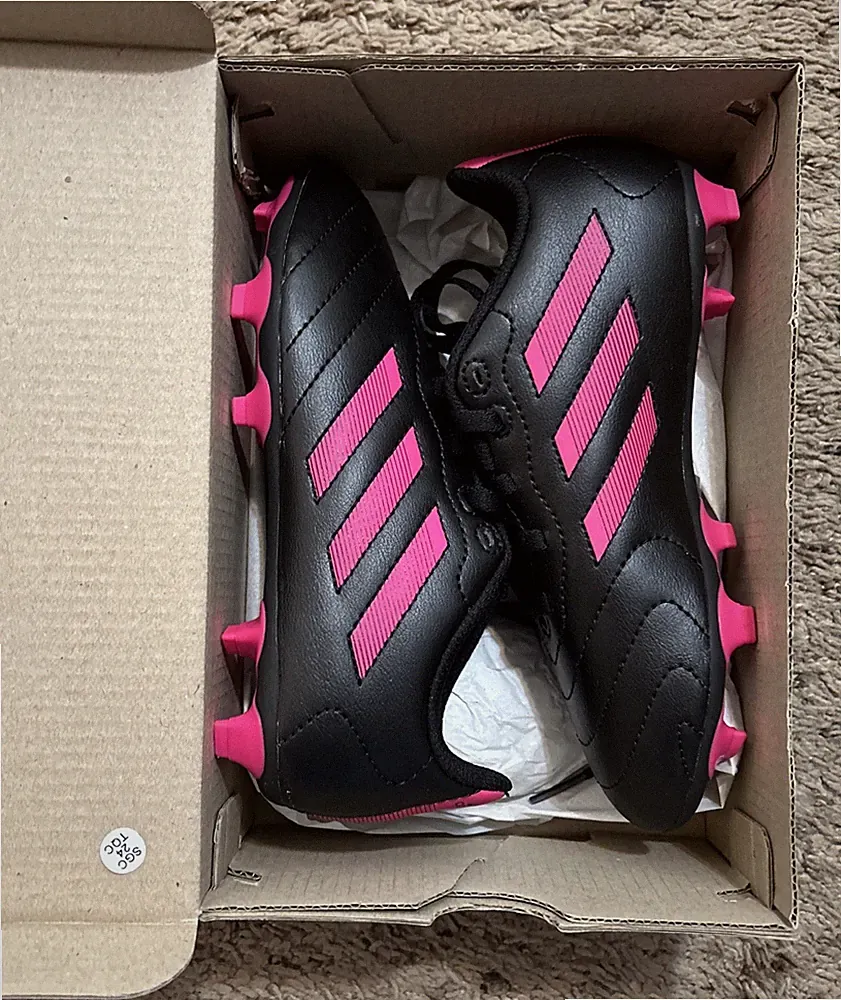 Adidas Youth Goletto VIII FG J Black & Hot Pink Soccer Cleats, Sz 1, NEW IN BOX!