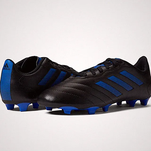 Adidas Youth Goletto VIII Firm Ground Soccer Cleats Size 1.5 Black Blue NWOB