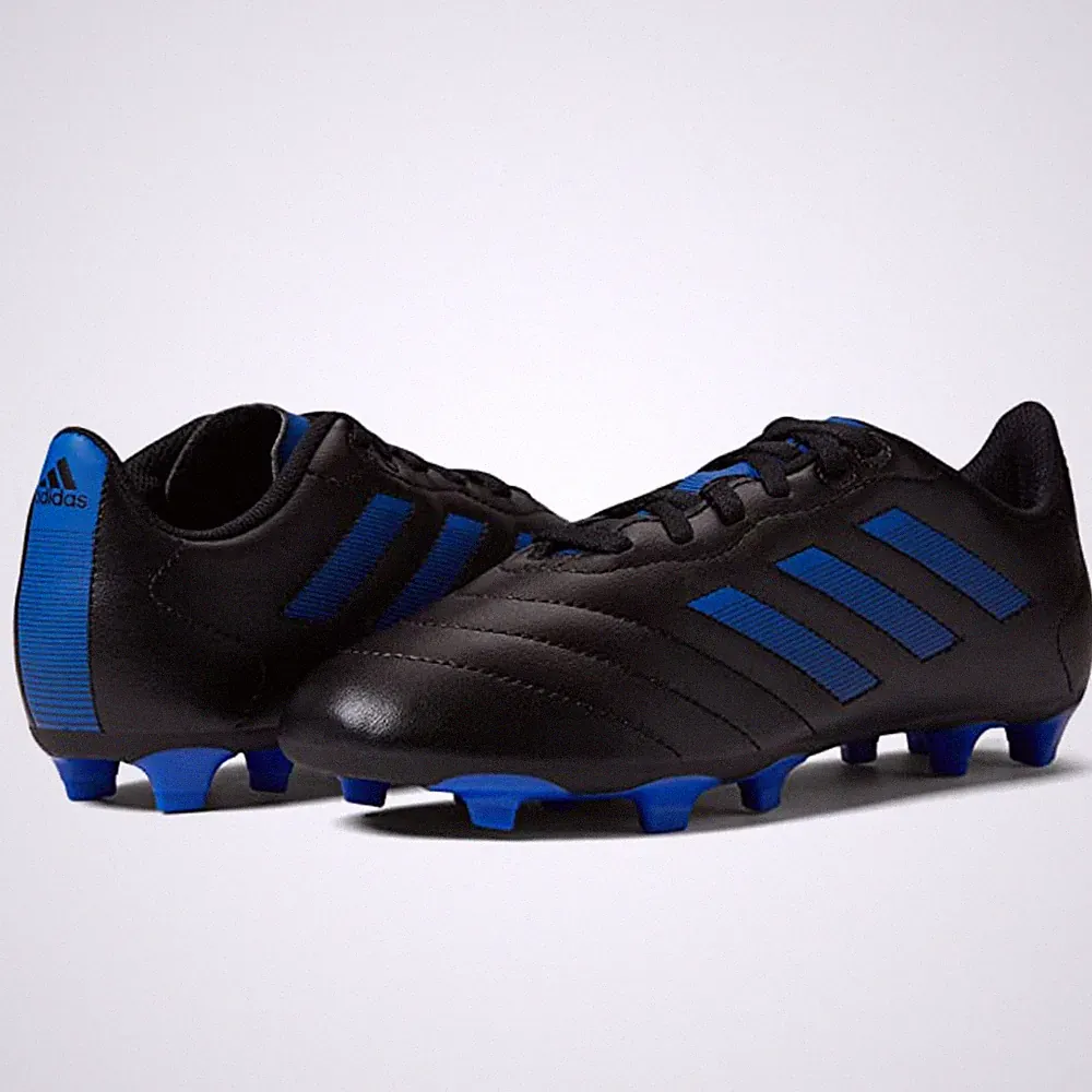Adidas Youth Goletto VIII Firm Ground Soccer Cleats Size 10 Kids Black Blue NWOB