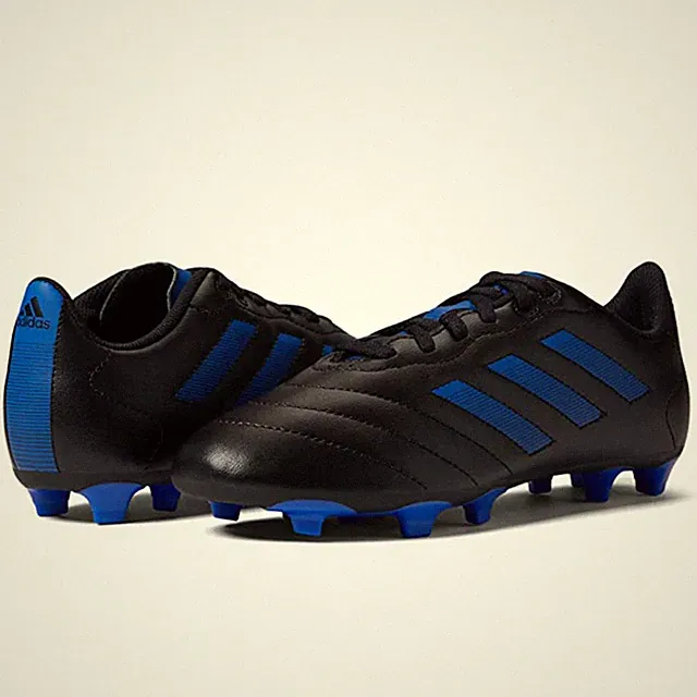 Adidas Youth Goletto VIII Firm Ground Soccer Cleats Size 2 Black Blue NWOB