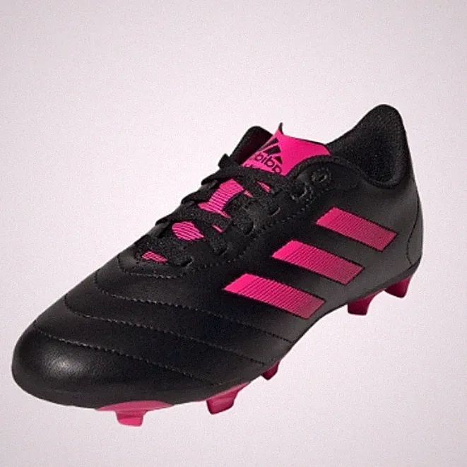 Adidas Youth Goletto VIII Soccer Cleats Size 2.5 Black Pink Firm Ground NWOB