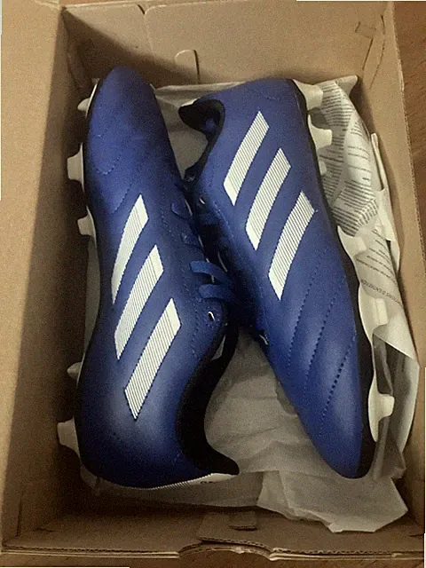Adidas Youth Size 6 Blue White Soccer Cleats NEVER WORN New W/box GOLETTO VIII