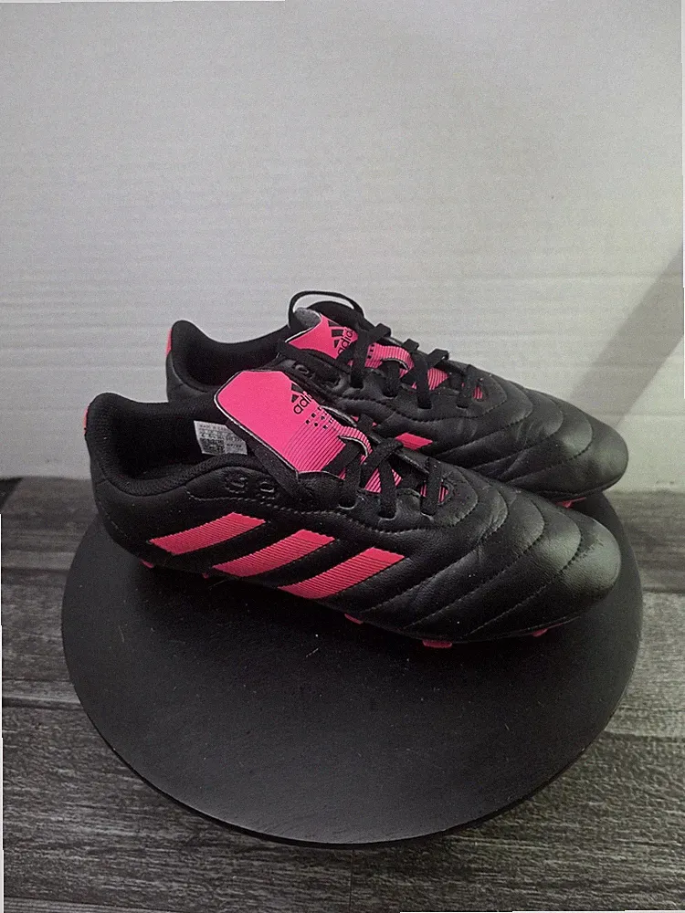 adidas Youth Size 6 Goletto VIII FG J Soccer Cleats Black/Pink GX6907 Kids Girls
