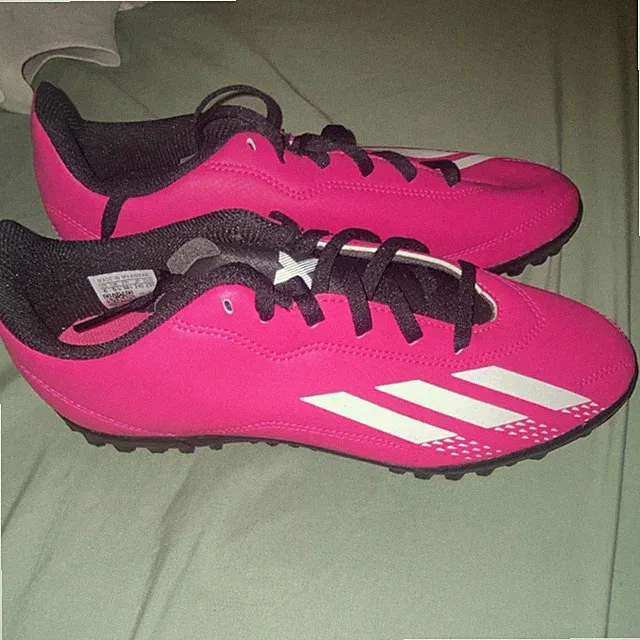 adidas Youth Soccer Cleats Pink Athletic Shoes Football Boots turf