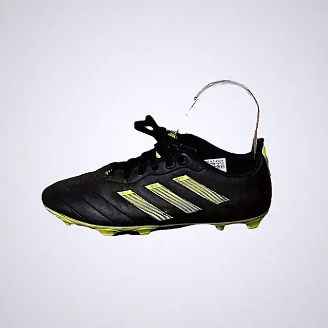 Adidas Youth Soccer Cleats Size 3.5 Black Neon FG Firm Ground Unisex Football