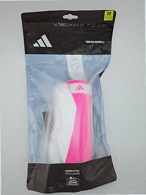 adidas Youth Tiro 23 Match Shin Guards White/Shock Pink Size Medium New
