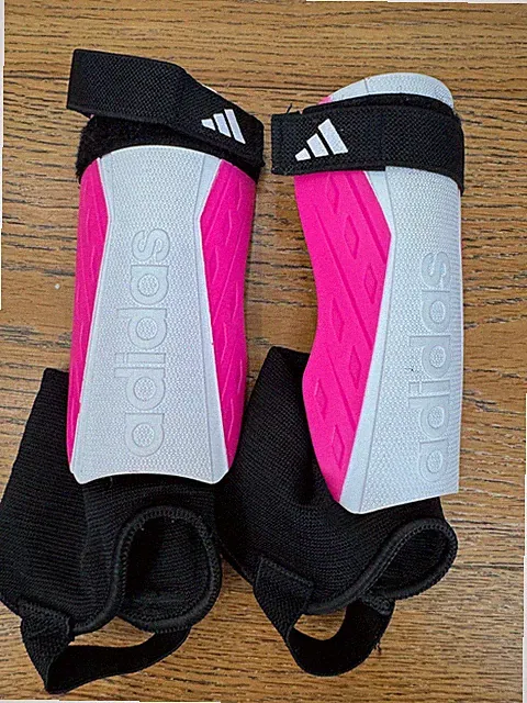 Adidas Youth Tiro SG Match J Shin Guards White Hot Pink Size Large S