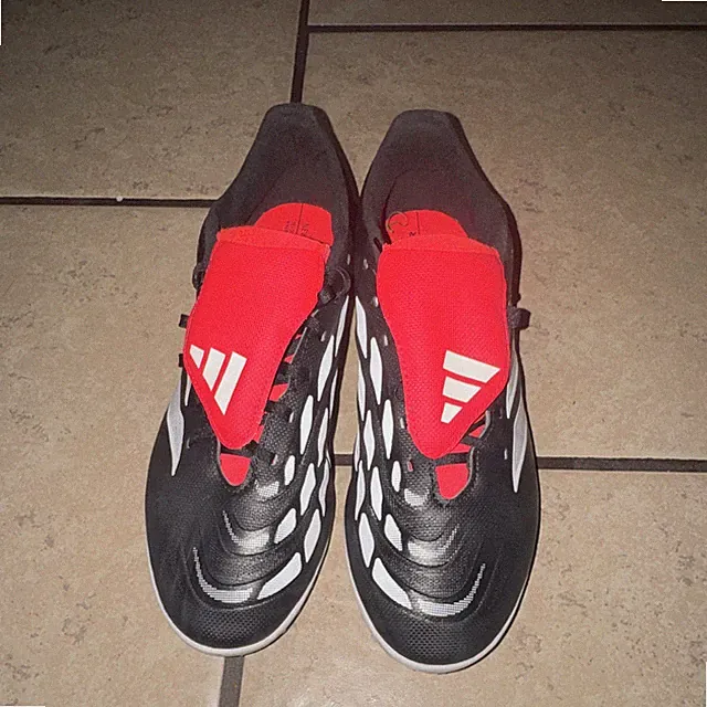 adidas Youth Unisex Soccer Turf Shoes Cleats - Black White Red