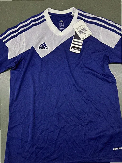 Adidas Youth Unisex Toque 13 Blue White Soccer Jersey NWT Youth Medium