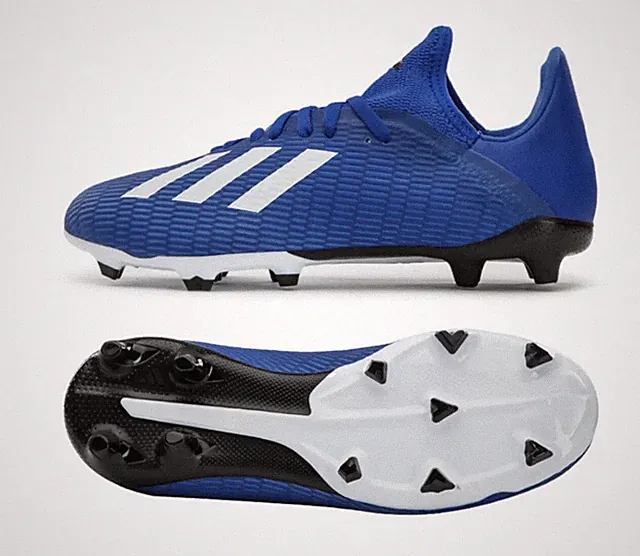 🔥Adidas Youth X 19.3 FG Cleats Football Blue White Soccer Boot Kid EG7152 5.5