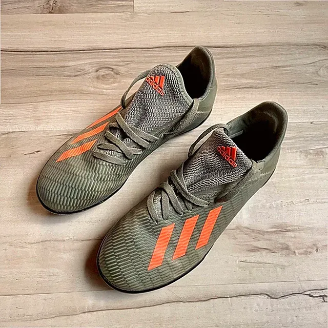 Adidas Youth X 19.3 Turf Soccer Shoes, Cleats Green and Orange, Size US 3