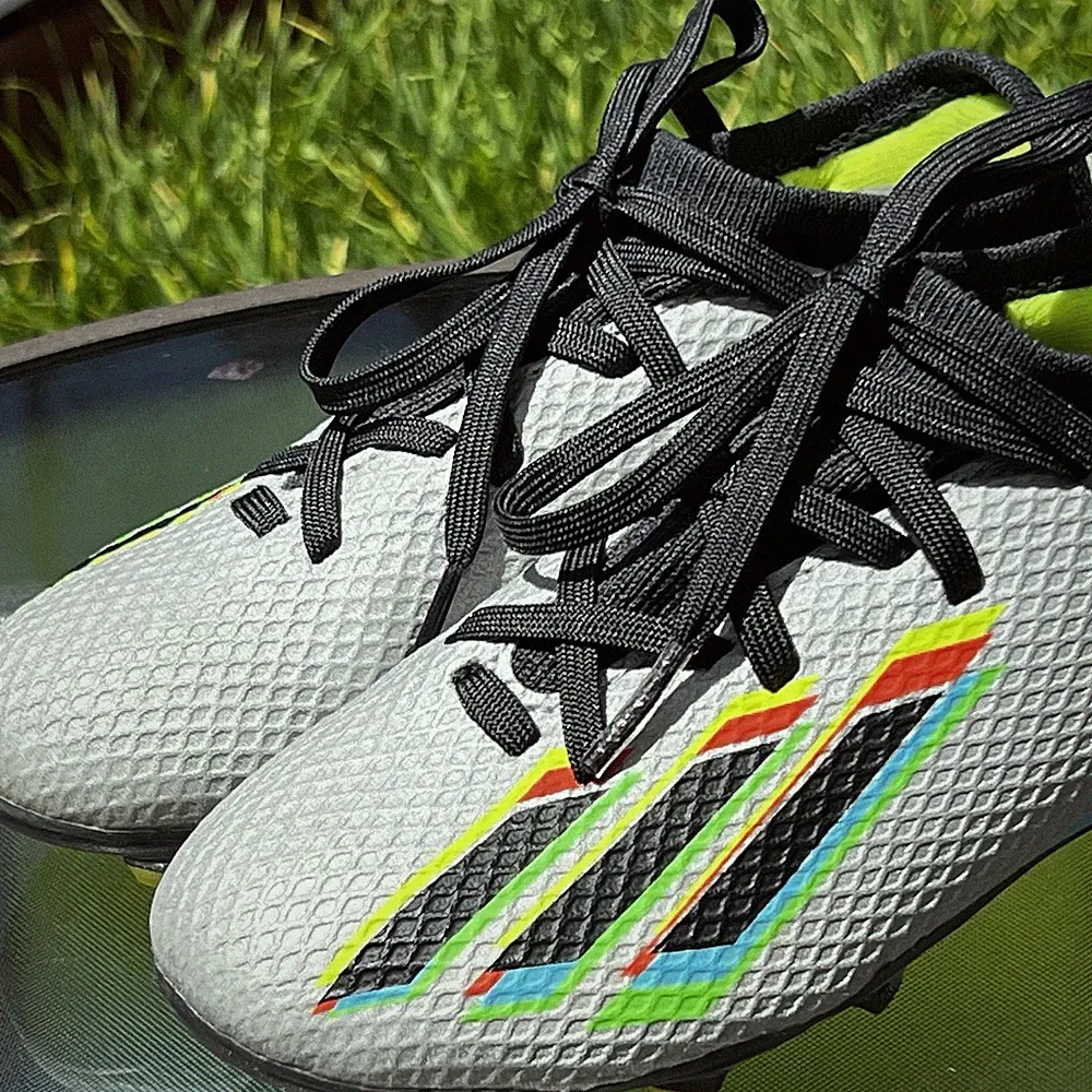adidas Youth X Speed portal.3 FG J Firm Ground soccer cleats Kids 12.5 Silver