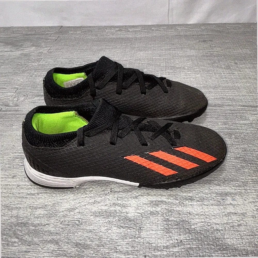 Adidas Youth X SpeedPortal.3 FG Kids Size 12.5K Black Orange Soccer Cleats