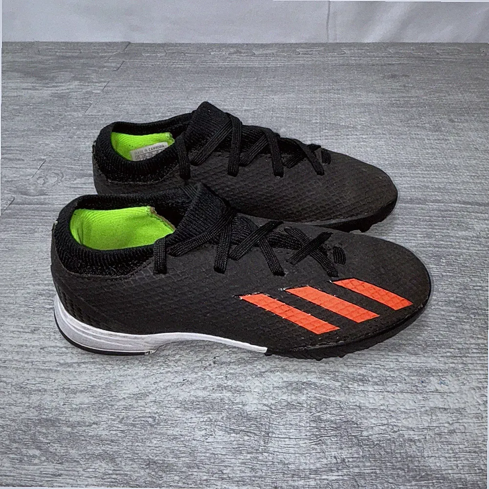 Adidas Youth X SpeedPortal.3 FG Kids Size 12.5K Black Orange Soccer Cleats