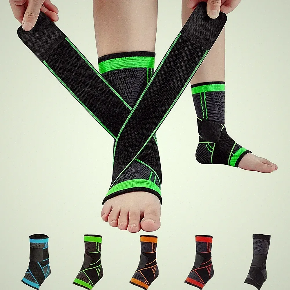 Adjustable Ankle Support Compression Ankle Brace Protector for Running Soccer Ba