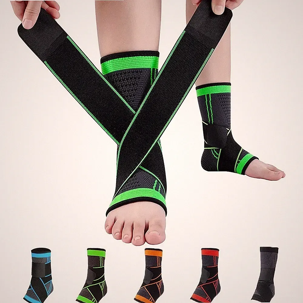 Adjustable Ankle Support Compression Brace Wrap for Running Soccer Basketball