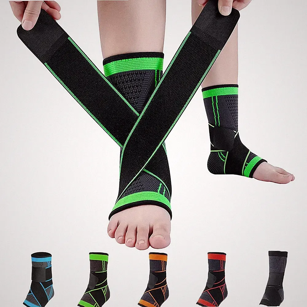 Adjustable Compression Ankle Brace for Running Soccer Basketball Nylon