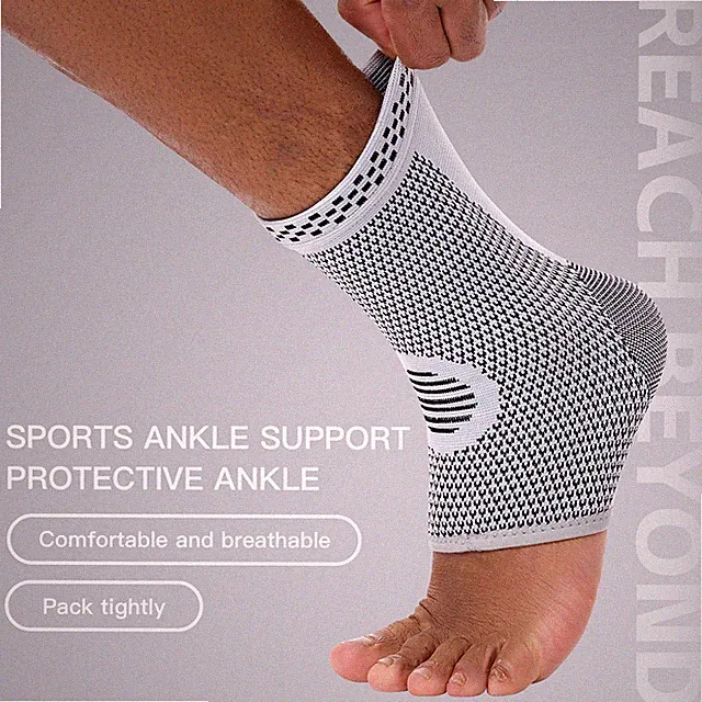 Adjustable Knitted Ankle Support Compression Brace Protector for Running Soccer