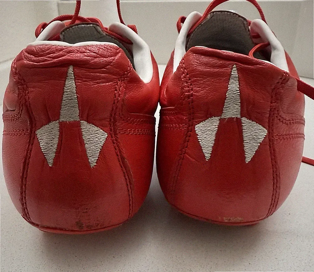 Adler Men's Red/White Soccer Cleats leather