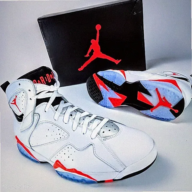 Air Jordan 7 US 13 Men's White Infrared Red Black Nike Retro VII CU9307 160 New