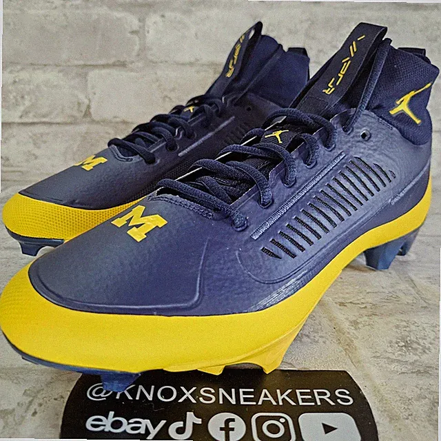 Air Jordan Vapor Edge Pro 2 Michigan Wolverines Cleats PE FJ5709-407 Men's 11