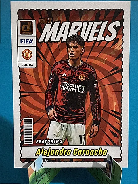 Alejandro Garnacho 2023-24 Donruss Soccer Net Marvels Insert Card #14 Man United
