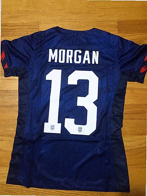 Alex Morgan #13 Blue Soccer Jersey Woman's Large/ Slim