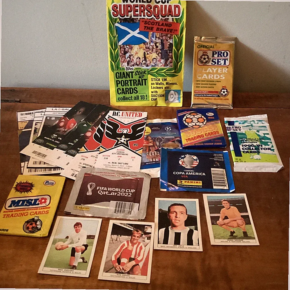 All Soccer Oddball Lot-packs, vintage, tickets, cards