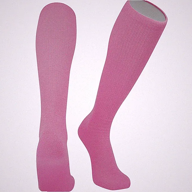 All-Sport Knee High Athletic Tube Socks with Arch and Ankle Support (Pink)