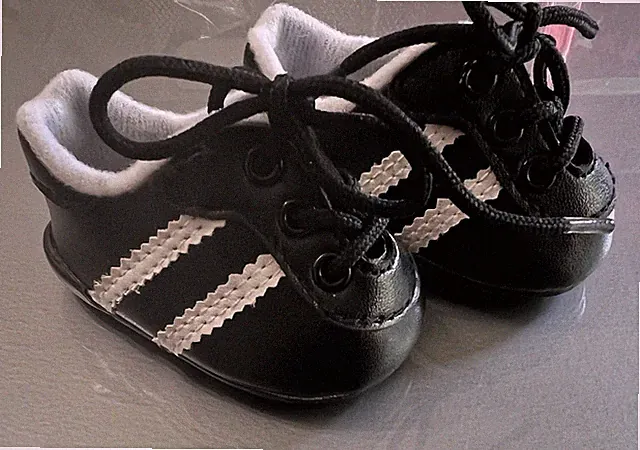 American Girl of Today Soccer Cleats EUC Black White