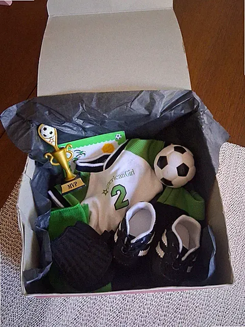 American Girl Soccer Star Set with Accessories And Box..