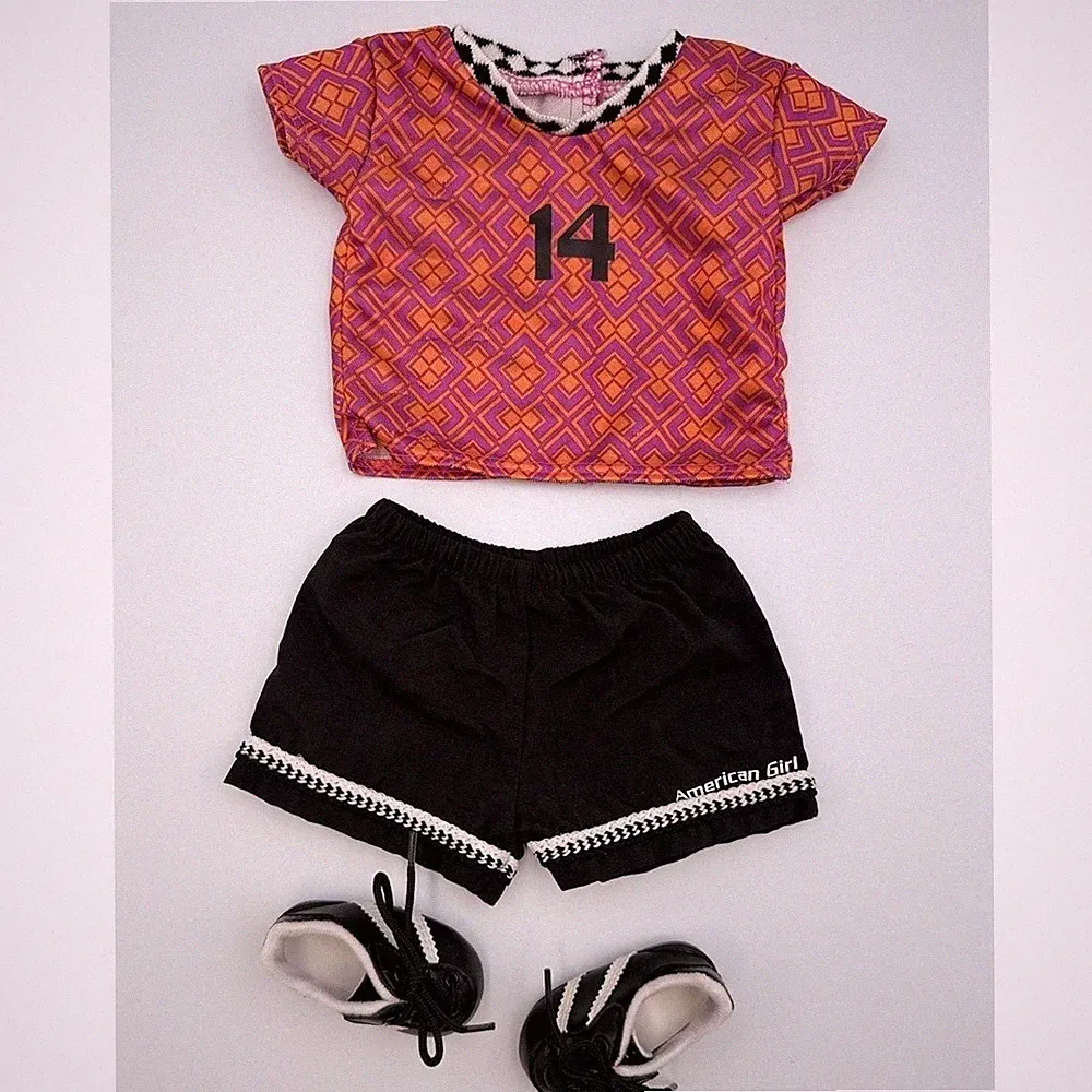 American Girl Vintage 2003 Soccer Outfit Shirt Shorts And Cleats World Cup