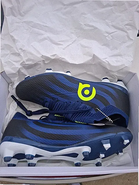 Amzzpik Boys Soccer Cleats Kids Navy/black Size 5 Brand New In Box